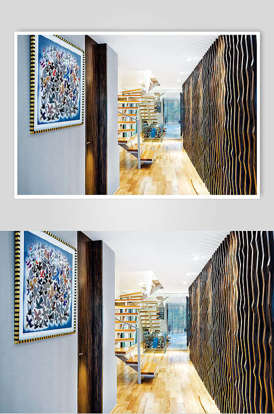 非主流艺术墙彩色挂饰画简约家居图片