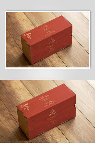 红色鞋盒包装样机