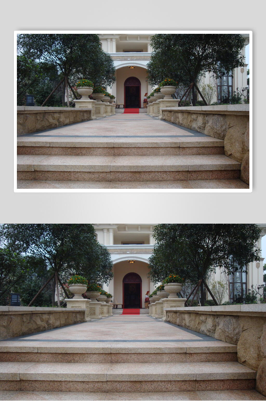 别墅门口台阶设计图图片