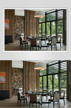 大气质感餐厅后现代室内设计图片