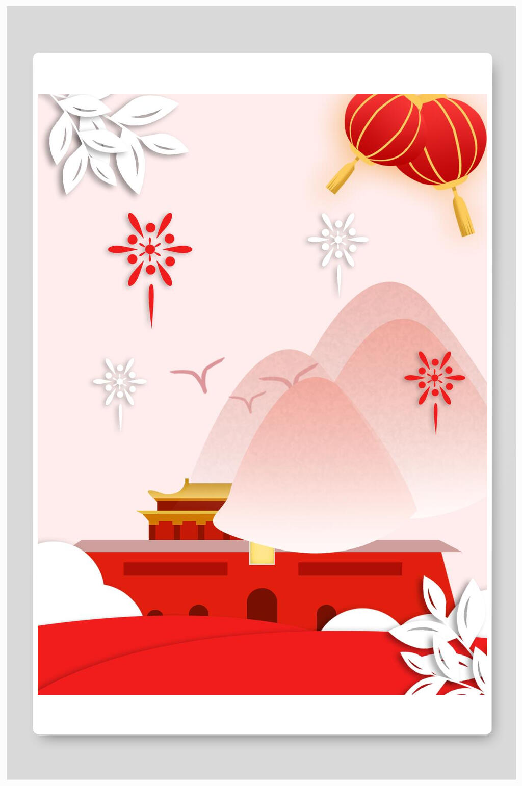 微立体简约红色党建背景素材