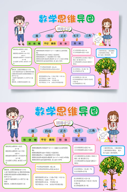 数学思维导图数学小报WORD