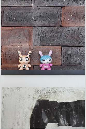 玩偶砖墙个性创意北欧风格室内图片