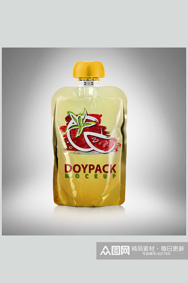 创意番茄酱食品包装袋样机素材