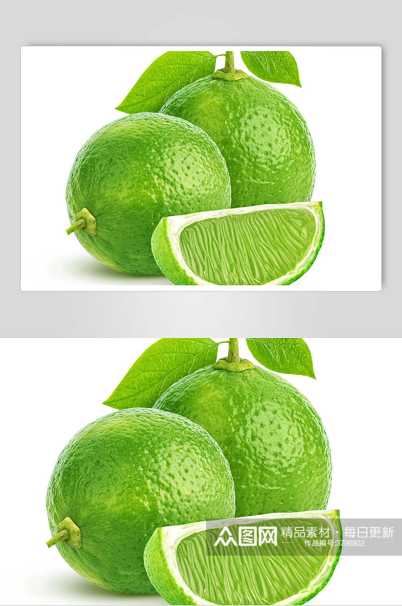 绿色青柠檬水果摄影图片素材