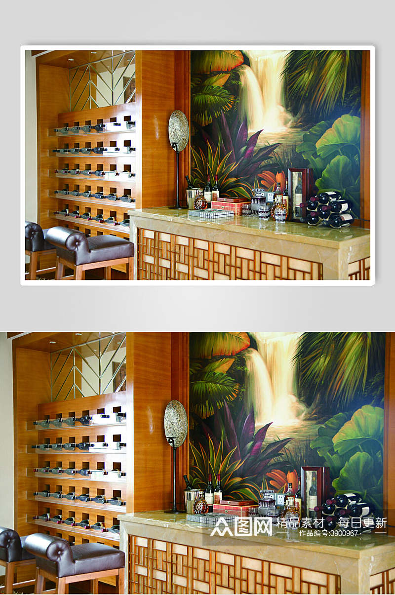 壁挂画客厅展区东南亚风格样板房图片素材