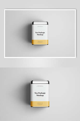 方形茶叶罐英文密封罐包装样机