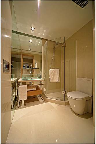 透明浴室时尚现代简约风台式现代装修图片