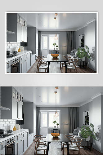 白色家具北欧风格室内图片
