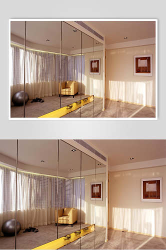 时尚现代风简约设计黄色沙发现代装修图片