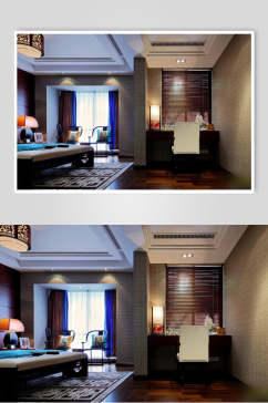 大气椅子床灯东南亚风格样板房图片