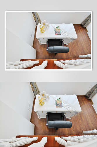 白色餐桌欧式别墅图片