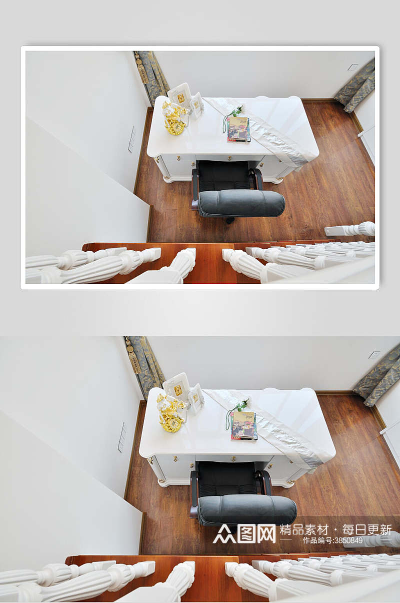 白色餐桌欧式别墅图片素材