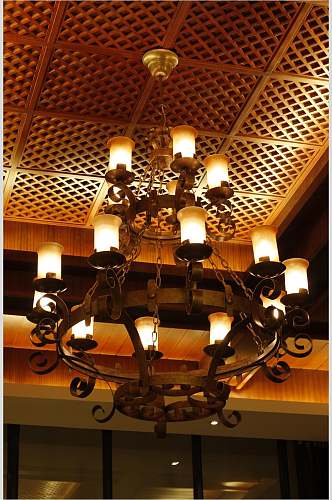 简约古典吊灯东南亚风格样板房图片