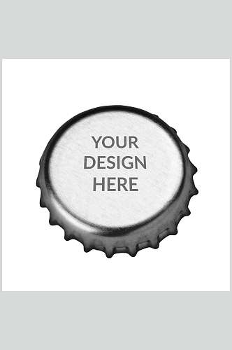 齿轮状英文字母啤酒贴图包装样机
