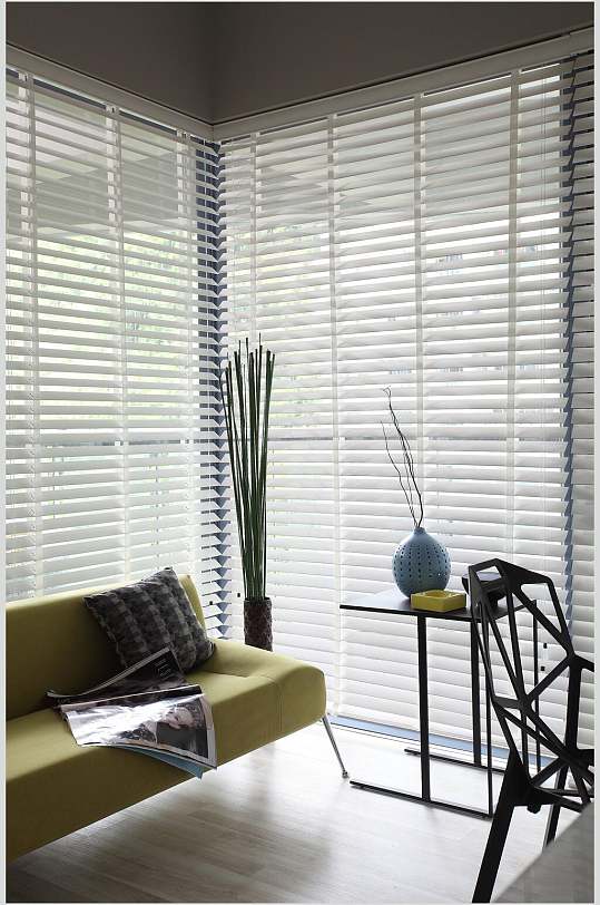 现代百叶窗帘简约摆设家居图片