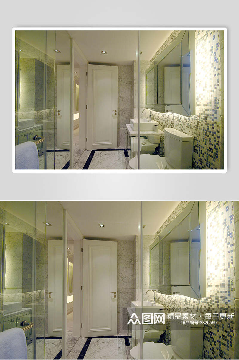 欧式别墅浴室图片素材