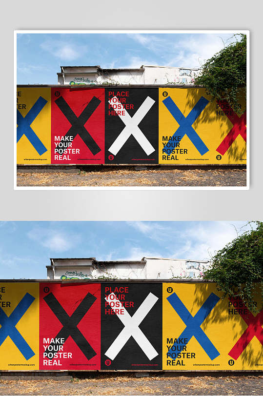 外墙海报样机图片-外墙海报样机设计素材-外墙海报样机模板下载
