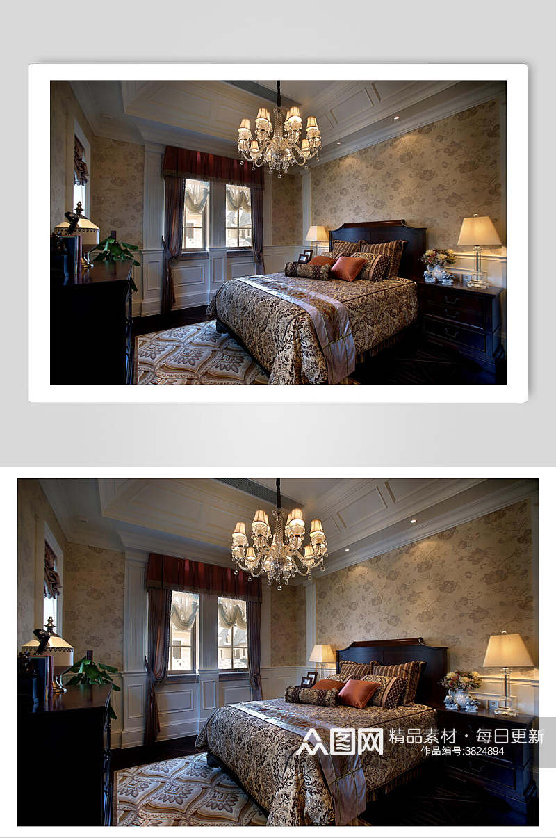 卧室欧式别墅图片素材