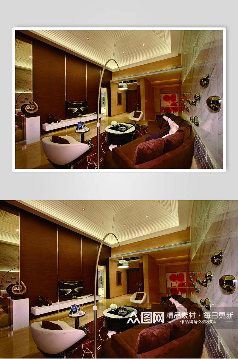 客厅东南亚风格样板房图片素材