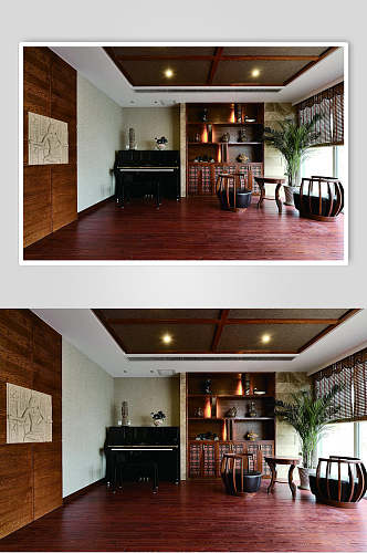 大气植物钢琴东南亚风格样板房图片