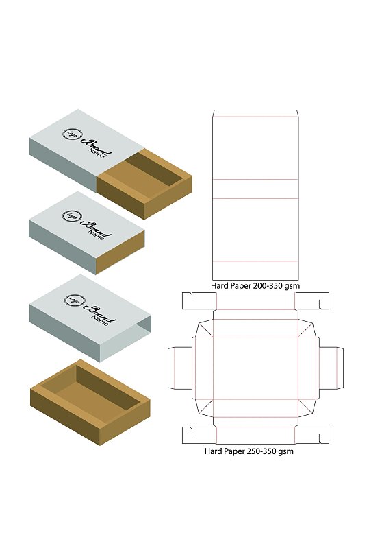 包装刀线盒展开图线描礼盒纸箱包装刀线盒展开图立即下载详细分解刀线
