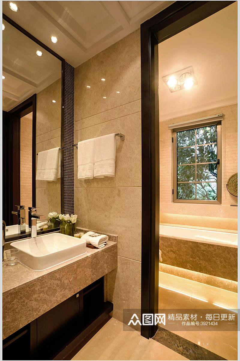 卫生间浴室新中式室内图片素材