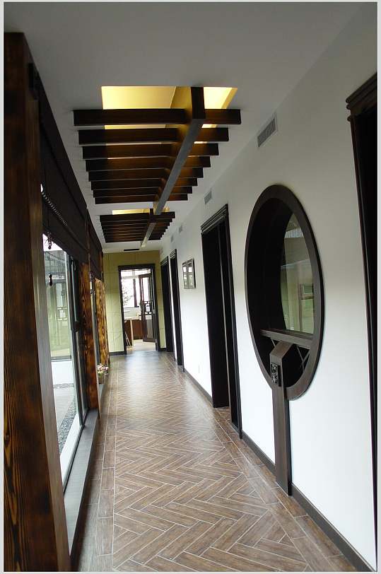 古典传统个性走廊黄新中式室内图片