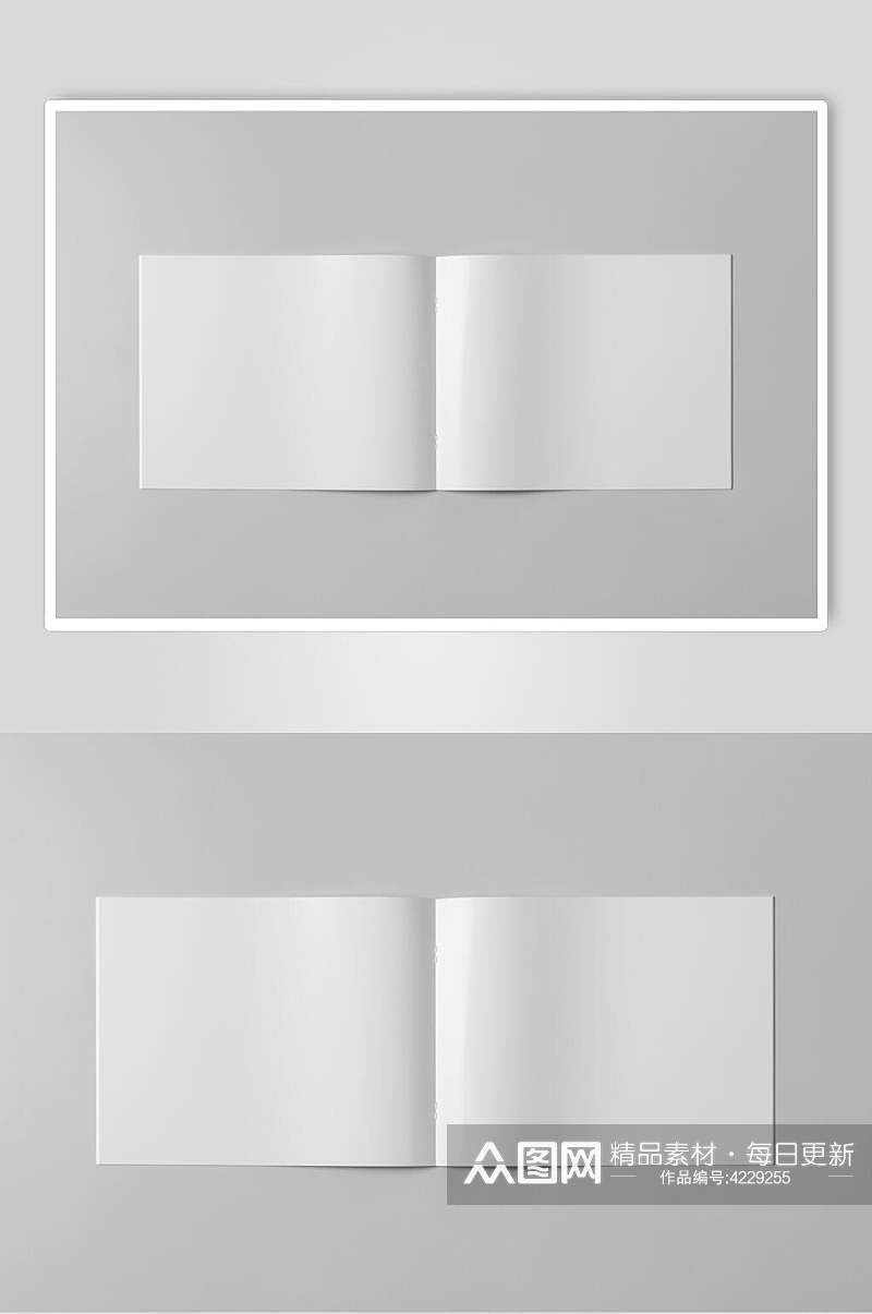 折痕阴影纸张画册封面贴图样机素材