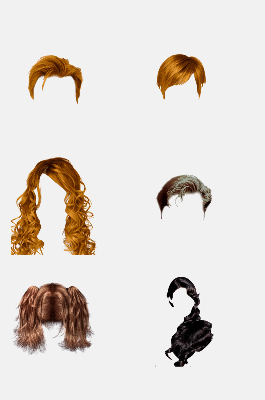 复古潮流上海发型头发免抠素材立即下载复古女郎发型矢量素材正版作品