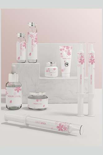 樱花主题包装设计展示样机