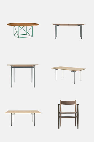 简约大气几何桌子现代家具免抠素材