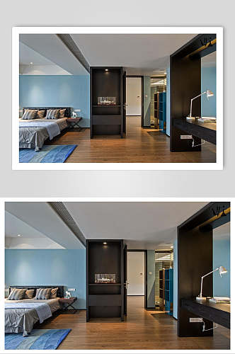 洋气个性创意沙发蓝新中式室内图片