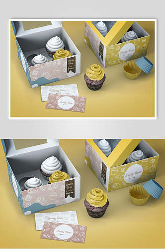 圆圈卡纸甜品食品包装展示样机