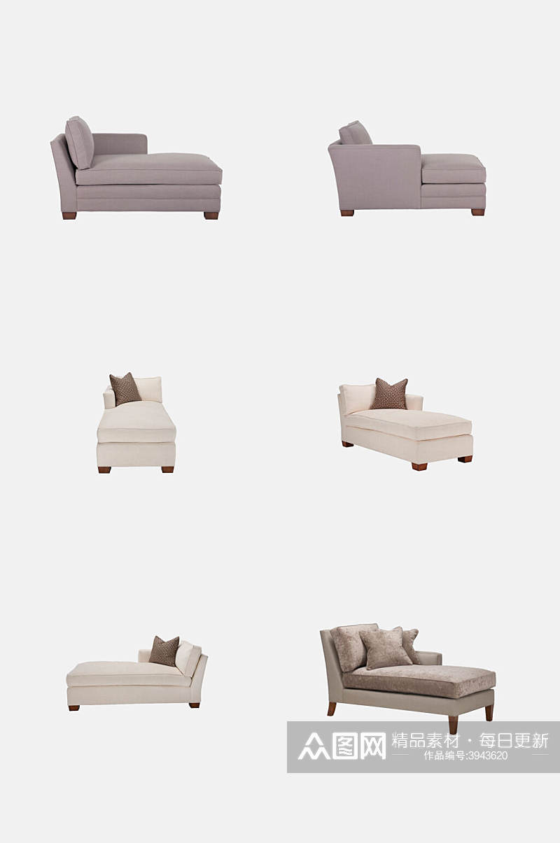高端躺椅美式家具免抠素材素材