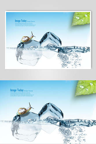 冰上的蜗牛夏日海边海报
