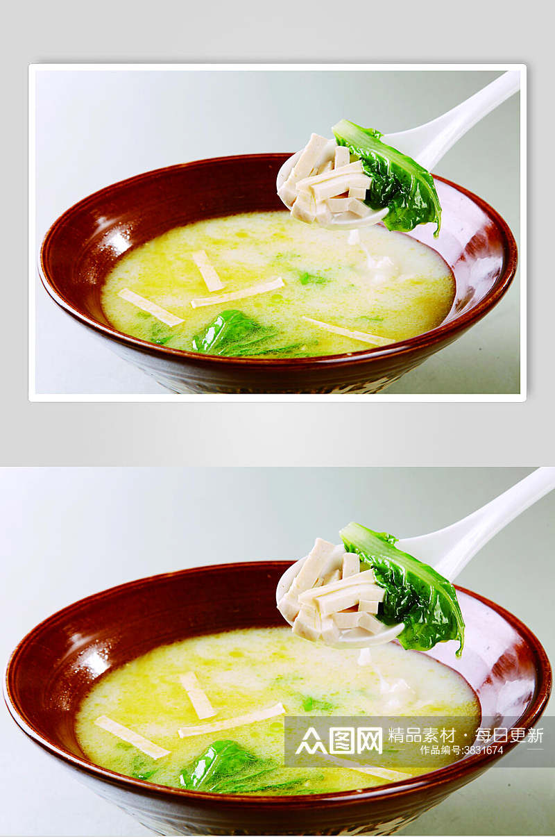小白菜炖豆腐图片素材