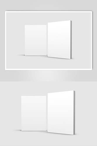 方形立体留白阴影极简书籍封面样机