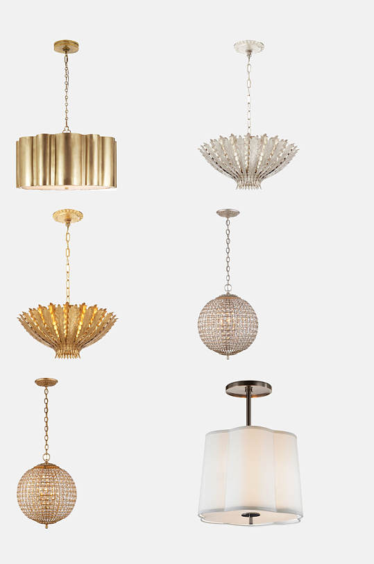 透明水晶灯灯具灯饰免抠素材