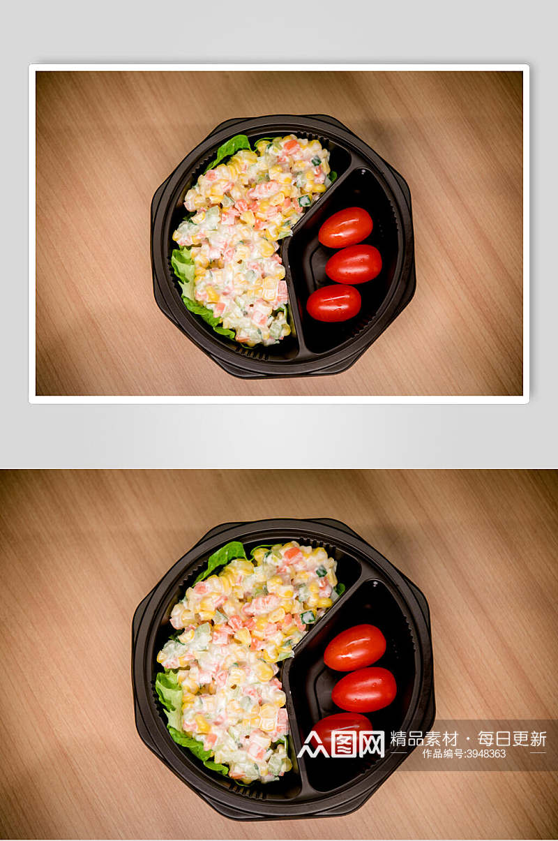 米饭红色番茄沙拉美食图片素材