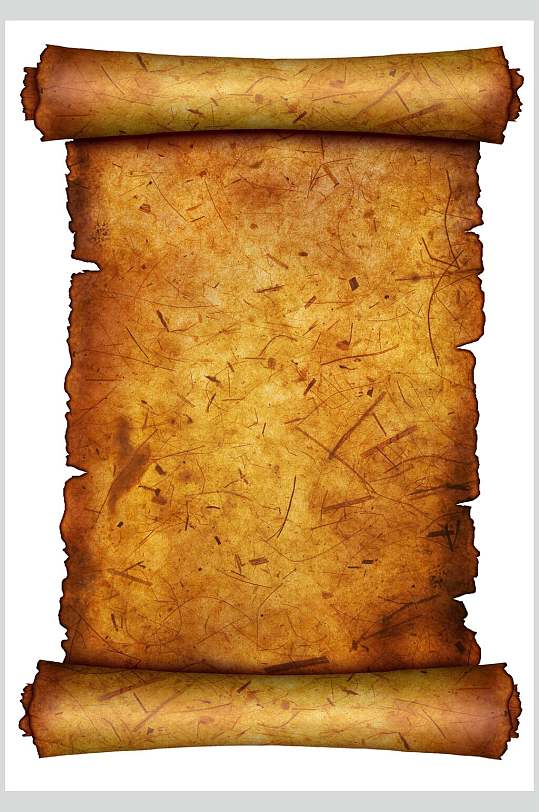深黄色做旧卷轴牛皮纸纹理图片