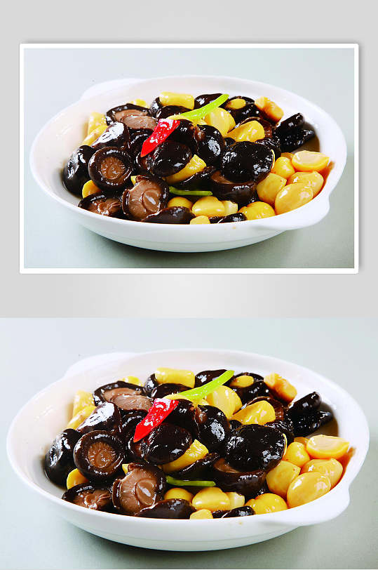 板栗烧香菇图片