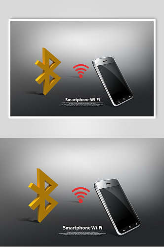 蓝牙手机WiFi创意网络海报素材
