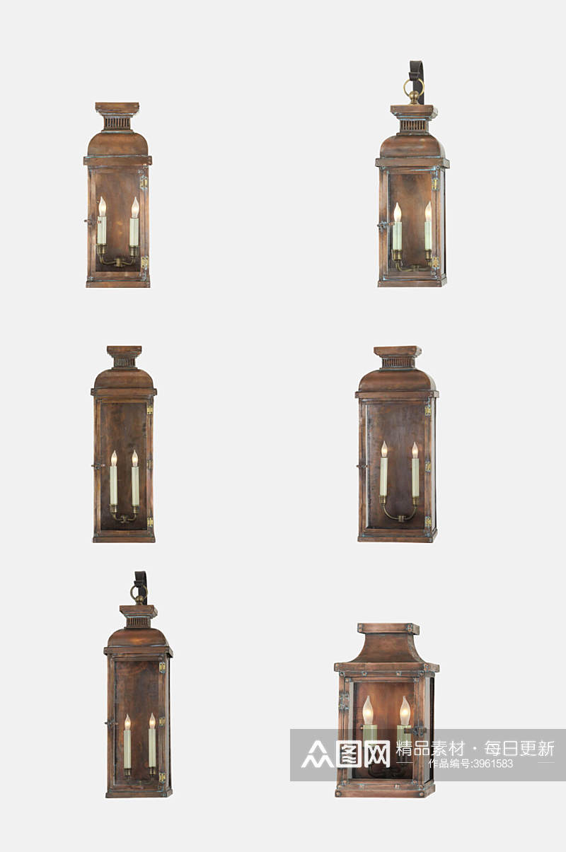 木质壁灯灯具灯饰免抠素材素材