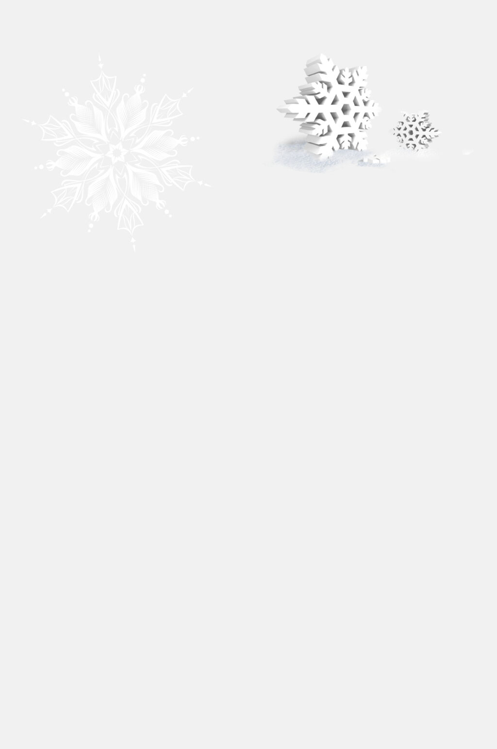 白色立体冰凌雪花免抠素材素材
