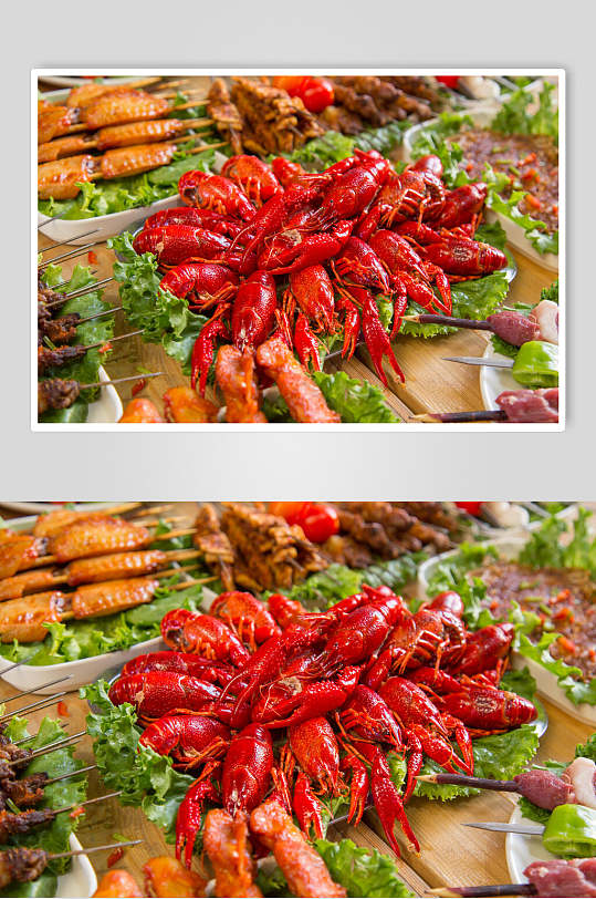 烧烤小龙虾美食图片