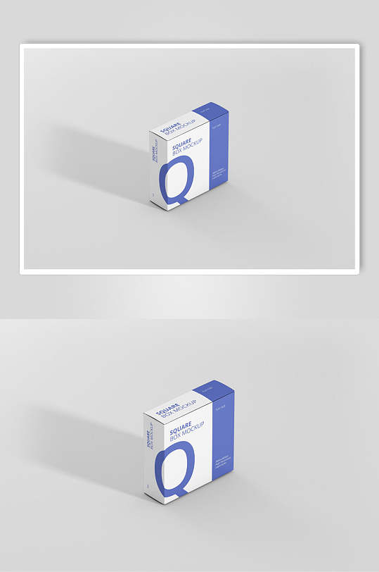 极简大气立体品牌包装盒设计样机