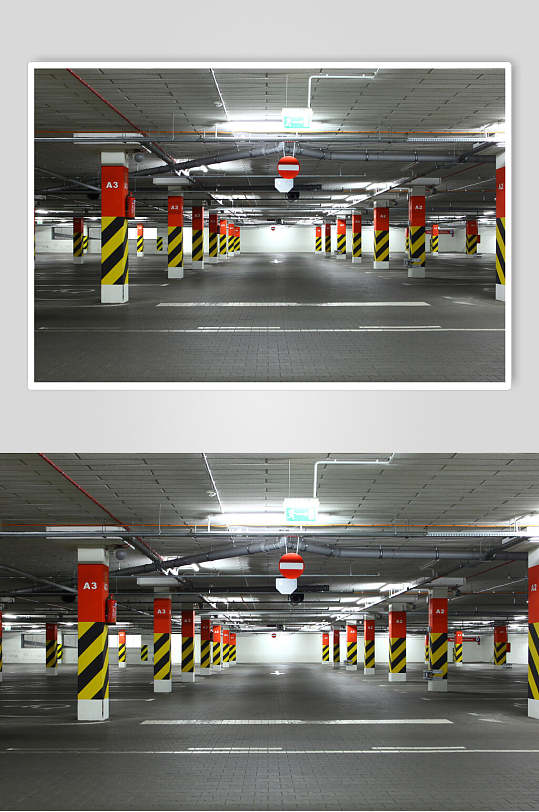 地下停车场柱子图片