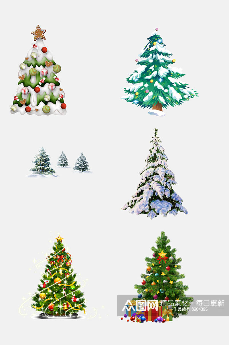 绿色圣诞树圣诞树免抠素材素材