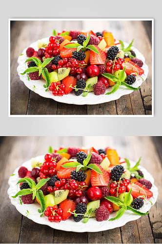 盘子浆果水果图片
